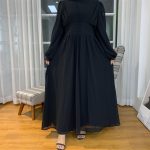 High-density Double Chiffon Fashion Simple And Elegant Muslim Dress - Image 6