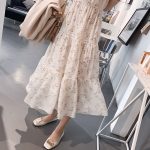 Ladies chiffon strap floral dress - Image 3