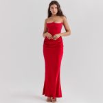 Slim Tube Top Long Dress Sexy Fashion Bandeau Backless Party Evening Dresses For Women Clothing - Image 6
