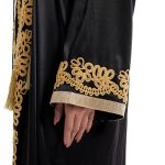 Malaysian Women's V-neck Long-sleeved Sewed Diamond Dress - Image 2