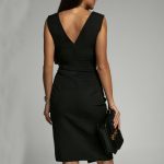 Summer V-neck Sleeveless Split Dress Fashion Slim High Waist Party Club Clothing For Women - Image 2