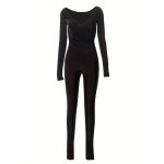 Solid Color Sexy Women Clothing One-piece Leisure Suit - Image 4