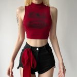 Summer New Women's Clothing Street Letters Printed Cropped Tank Top Women - Image 9