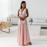 V-neck Sleeveless Dress With Belt Summer Fashion Party Club Evening Maxi Dresses For Women Clothing - Image 5