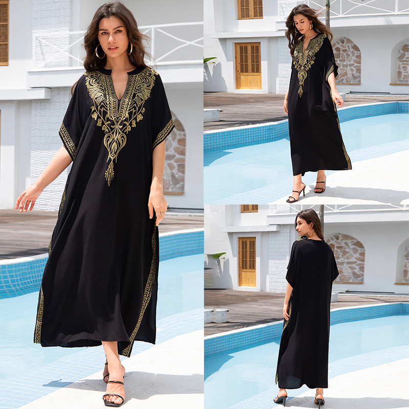 657279c2-a4e1-4ffc-9b0c-8e9c4cd4f144.jpg Rayon Embroidered Beach Sun Protection Clothing Dress Women - Image 1
