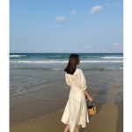 Dress Women Summer V-neck Puff Sleeve Women's Clothing - Image 3