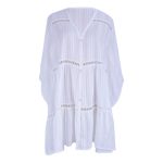 Cotton Jacquard Button Loose Sleeve Sunscreen Clothing For Women - Image 4