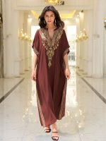 Rayon Embroidered Beach Sun Protection Clothing Dress Women - Image 5
