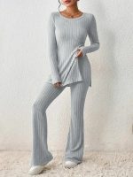 Polyester Women's Clothing Solid Color Casual Slim New Fashion Women Elegant Outfit - Image 5