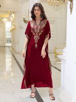 Rayon Embroidered Beach Sun Protection Clothing Dress Women - Image 7
