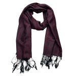 2pcs Floral Romantic Jacquard Florals On Vivid Magenta Long Scarf ,Luxe Look For Evening Wear,Scarf,vacation,daily Life,evening Party,Office Appropriate Subtlety For Women Men - Image 2