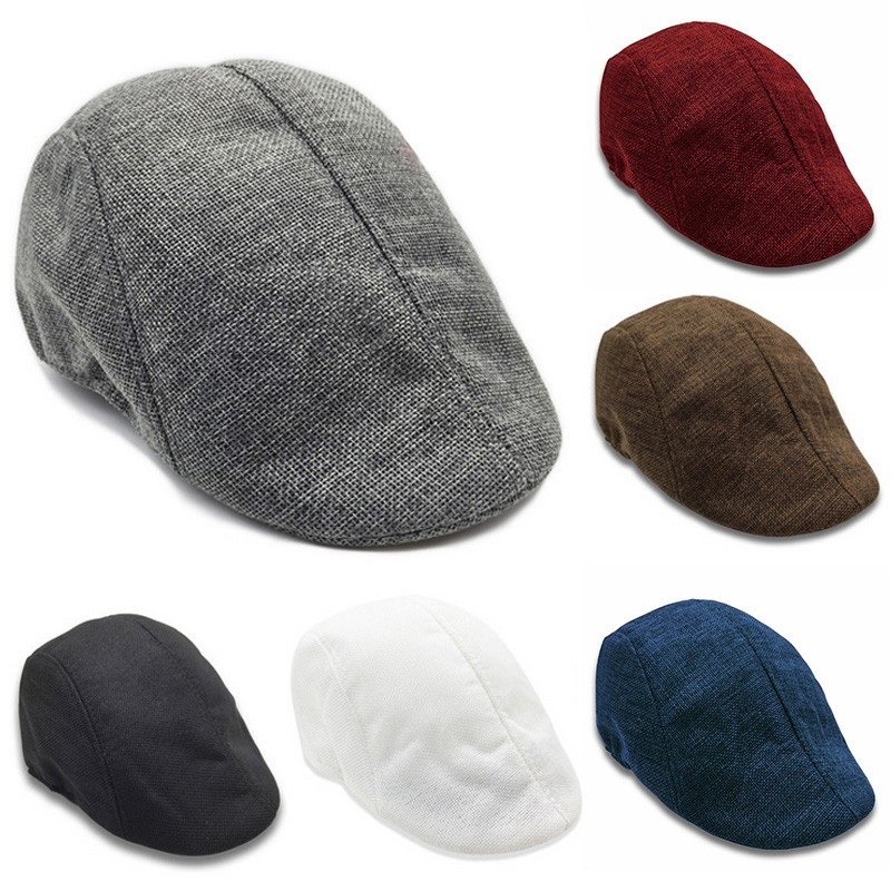0dd2fa9e-02f0-4bcb-8f4f-a25c96aa7e3b.jpg Mens Boys Hat Country Peaky Golf Driving Cabbie Hat Caps Retro Flat Cap Beret - Image 1