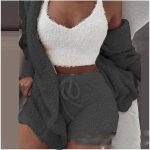 3 Pieces Of Fashionable Ladies Plush Home Clothes - Image 7