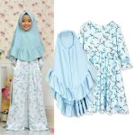 Girls Arab Clothing Spring And Autumn Models, Long-Sleeved Floral Muslim Long Dress  And Turban Two-Piece Suit - Image 2