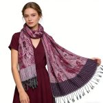2pcs Glamorous Dinner Accessory Rich Jacquard Texture Catches Light Evening Jacquard Scarf,Luxe Look For Evening Wear,Scarf,vacation,daily Life,evening Party,Office Appropriate Subtlety For Women Men - Image 4