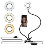 LED Selfie Ring Light for Live Adjustable Makeup Light-8cm Stand - Image 2