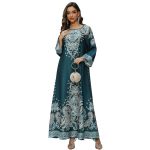 Muslim Robe Printed Dubai Women's Clothing Dress - Image 6