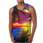 Trendy Men's Clothing Vest Printed Beach Casual Sports Men Vest - Image 5
