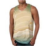 Trendy Men's Clothing Vest Printed Beach Casual Sports Men Vest - Image 3