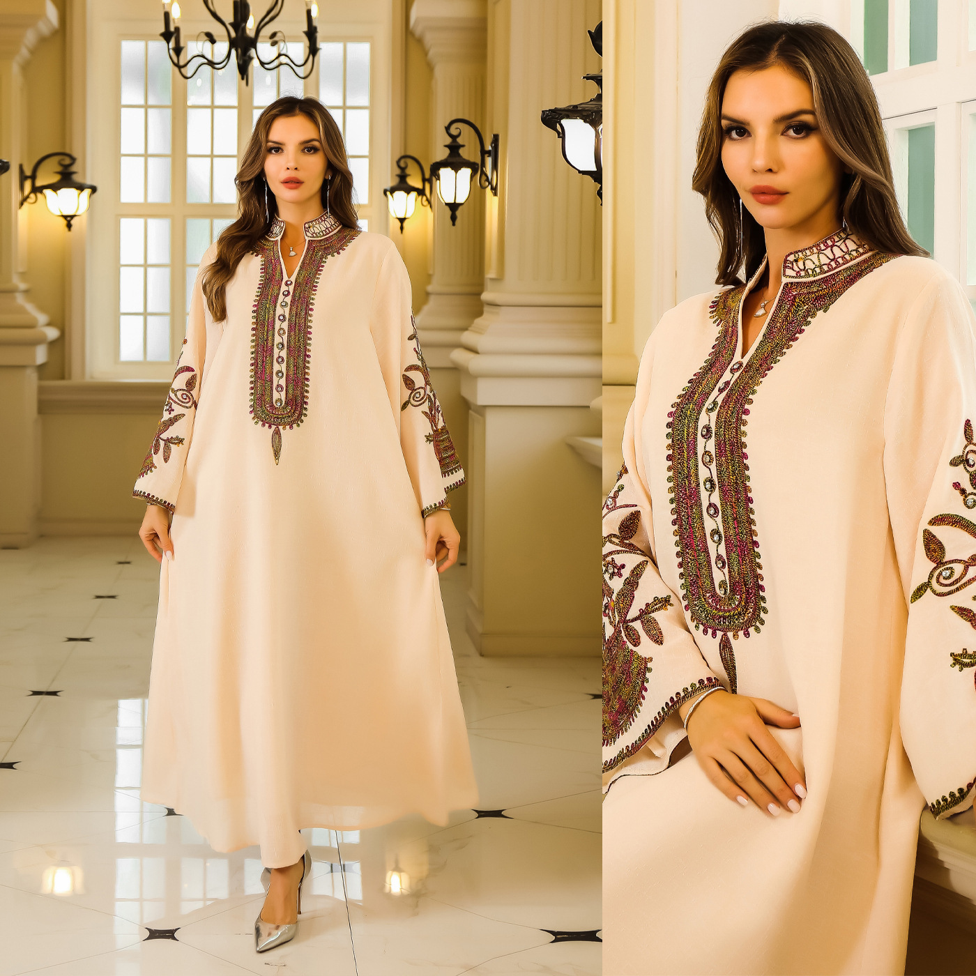 aede8ab1-7c0b-4d3d-8e50-52bc4b3d1f04.jpg Fashion Muslim Rope Embroidered Robe Women's Clothing - Image 1