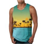 Trendy Men's Clothing Vest Printed Beach Casual Sports Men Vest - Image 8