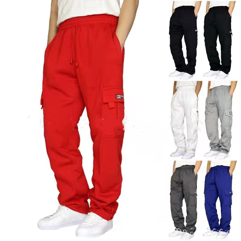 e915b6f3-6730-4c31-8787-b2d04c2a3de6.jpg Men Pants Sweatpants Stretch Elastic Waist Jogger Sports Pants Drawstring Trousers Fashion Mens Clothing - Image 1