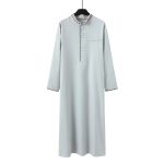Muslim Men's Clothing Loose Lapel Fashion Robe - Image 5