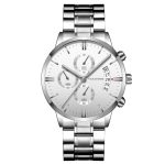 Men's Stainless Steel Watches with Business Leisure Calendar Quartz Watches Waterproof Black Refined Steel Watches - Image 3