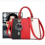 Women Hairball Ornaments Totes Patchwork Handbag Party Purse Ladies Messenger Crossbody Shoulder Bags Women Handbags - Image 4