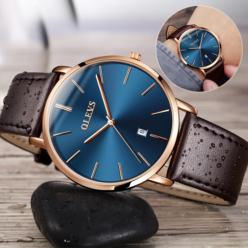 15903c27-c528-4ea5-af5c-a5c0e62007db.jpg Fashion Casual Watch Men Luxury Brand Mens Watches Leather Sport Waterproof Auto Date Quartz Wristwatch - Image 1