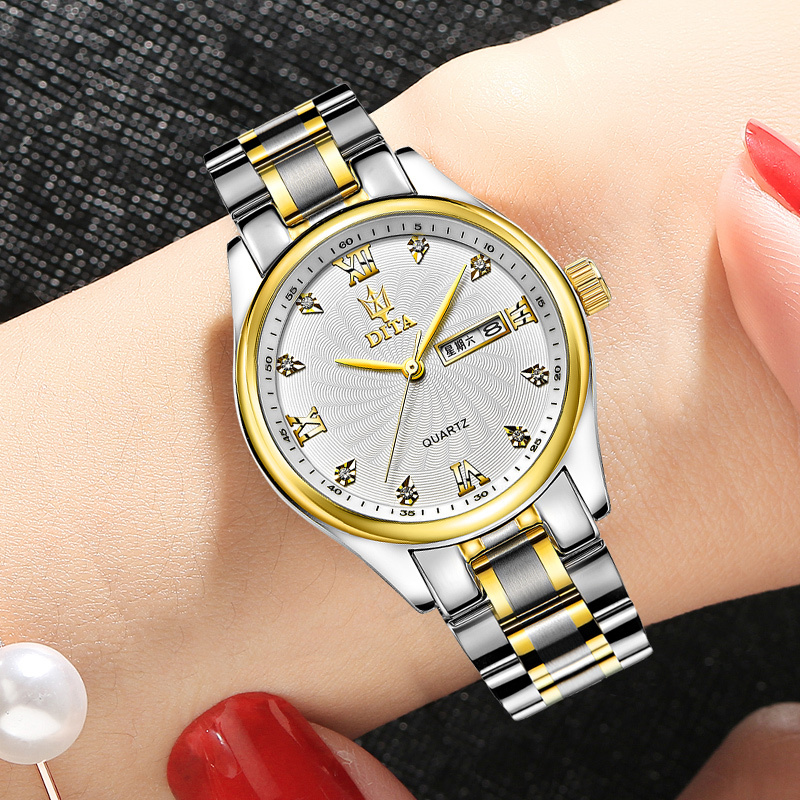 1616659662483.jpg New Couple Models A Pair Of Watches Men's and Women's Watches Waterproof Watches - Image 1