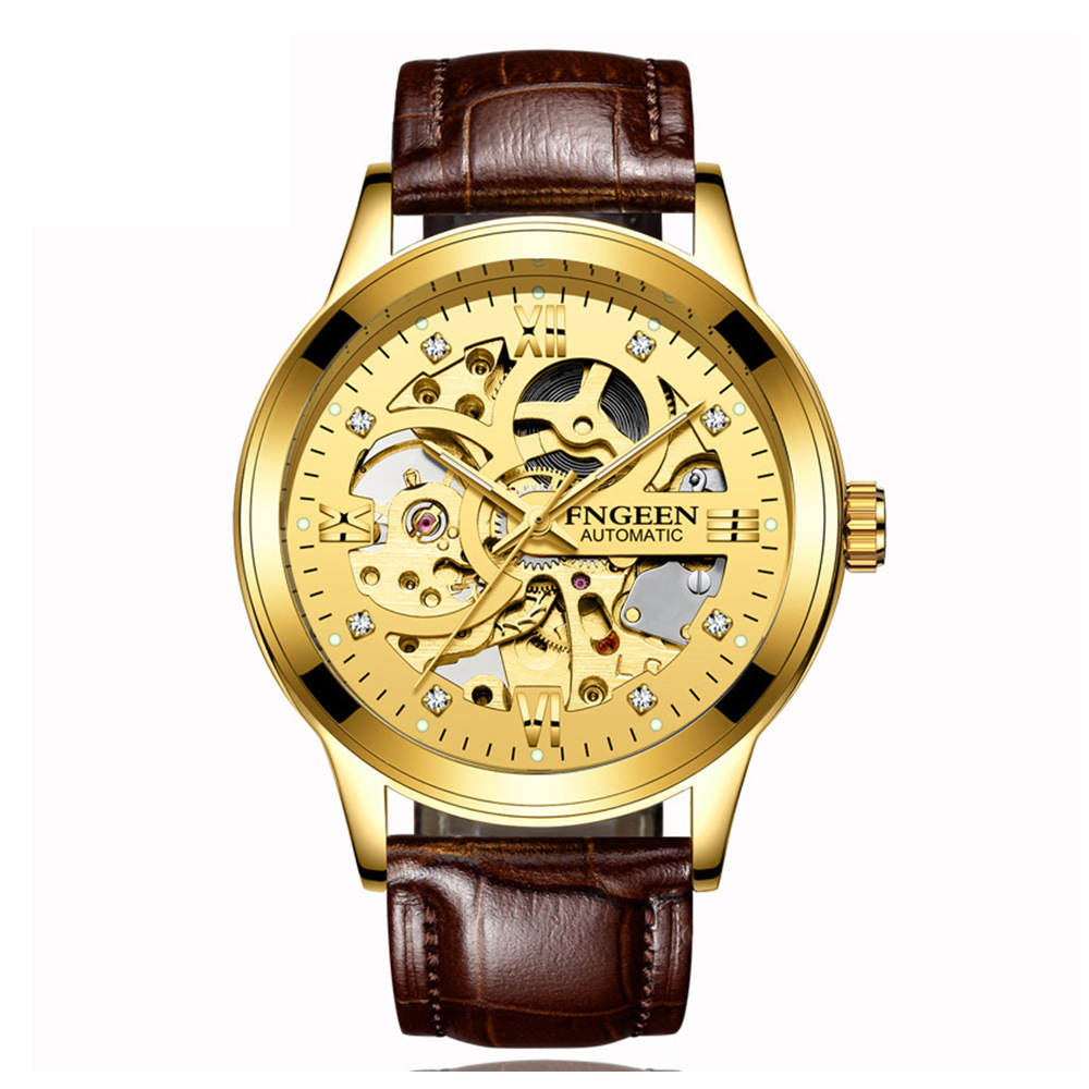 1621402936163.jpg Fashion Luxury Luminous Waterproof Steel Band Mechanical Watch - Image 1