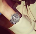 Luxury Diamond Women Watches Fashion Brand Stainless Steel Bracelet Wrist Watch Women Design Quartz Watch Clock relogio feminino - Image 4