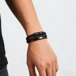 Handmade Three-layer Braided Leather Bracelet - Image 4