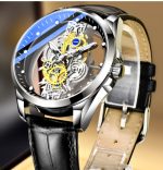 Men Watch Skeleton Automatic Quartz Watch Gold Skeleton Vintage Man Watch Mens Watches Top Brand Luxury - Image 7