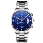 Men's Stainless Steel Watches with Business Leisure Calendar Quartz Watches Waterproof Black Refined Steel Watches - Image 5
