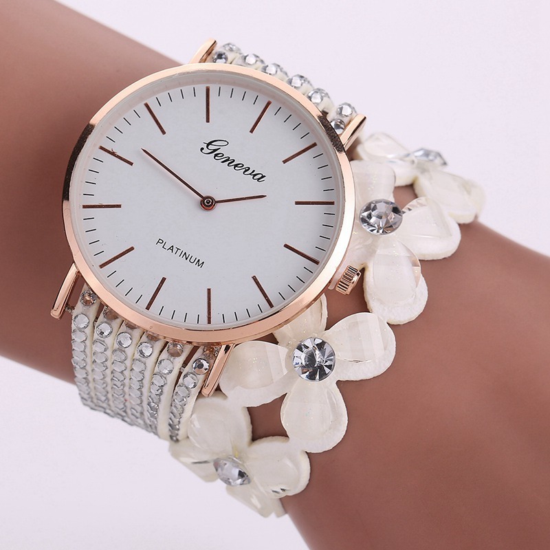 3107465753158.jpg Fashion Geneva Flowers Watches Women Dress Elegant Quartz Bracelet Ladies Watch Crystal Diamond Wrist Watch Gift Reloj Mujer - Image 1
