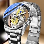 Men Watch Skeleton Automatic Quartz Watch Gold Skeleton Vintage Man Watch Mens Watches Top Brand Luxury - Image 8