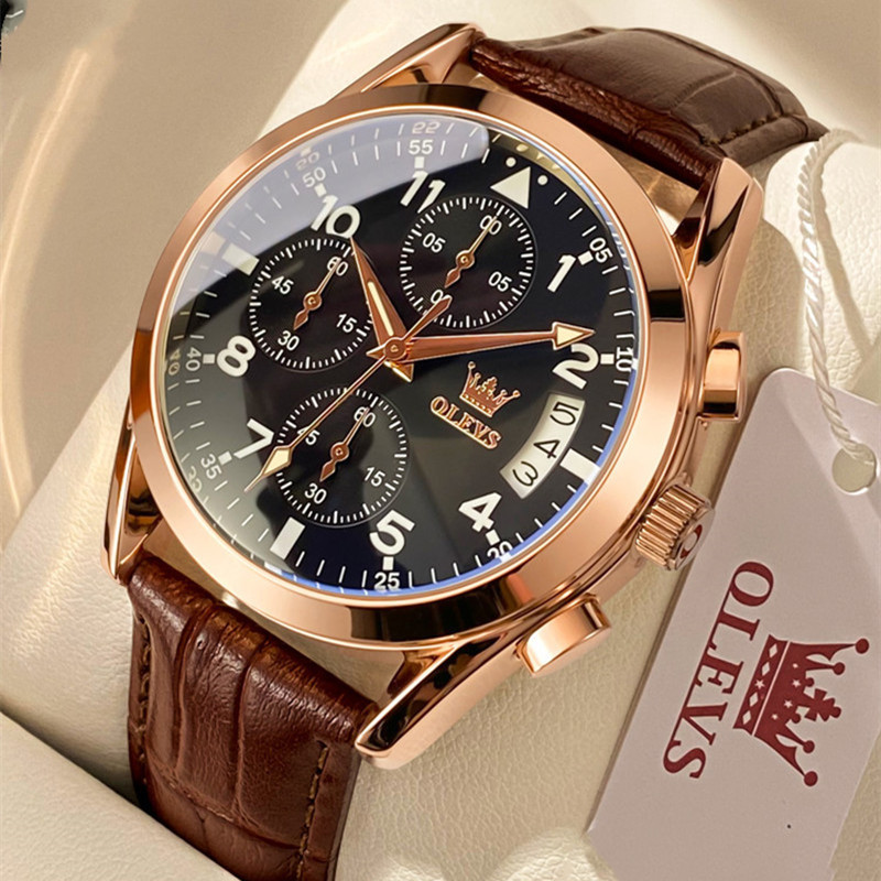 3578ea28-acd9-4b5a-bf01-30575c2dc45c.jpg OLEVS Luxury Mens Watches Waterproof Luminous Quartz - Image 1