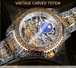 Forsining Skeleton Carved Tourbillon Mechanical Watches Luxury Men's Wristwatch - Image 4