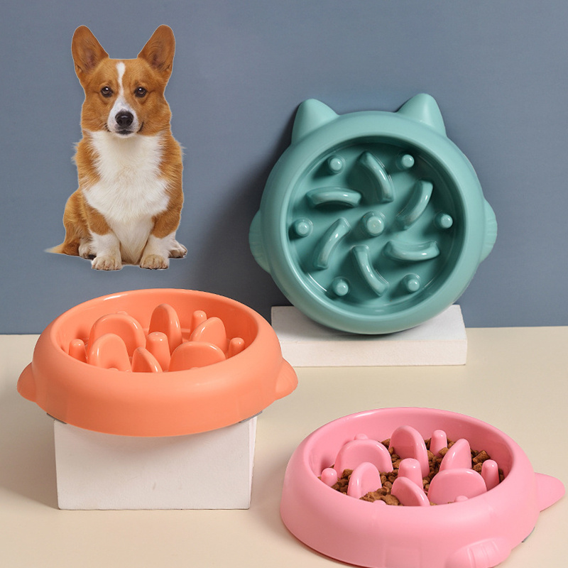 3d15f29e-52f2-4d5f-bfd5-e5eedb851eec.jpg Pet Dog Cat Slow Feeder Bowls Anti Choking Slow Feeder Dish Bowl Home Dog Eating Plate Anti Gulping Bowl Supplies - Image 1