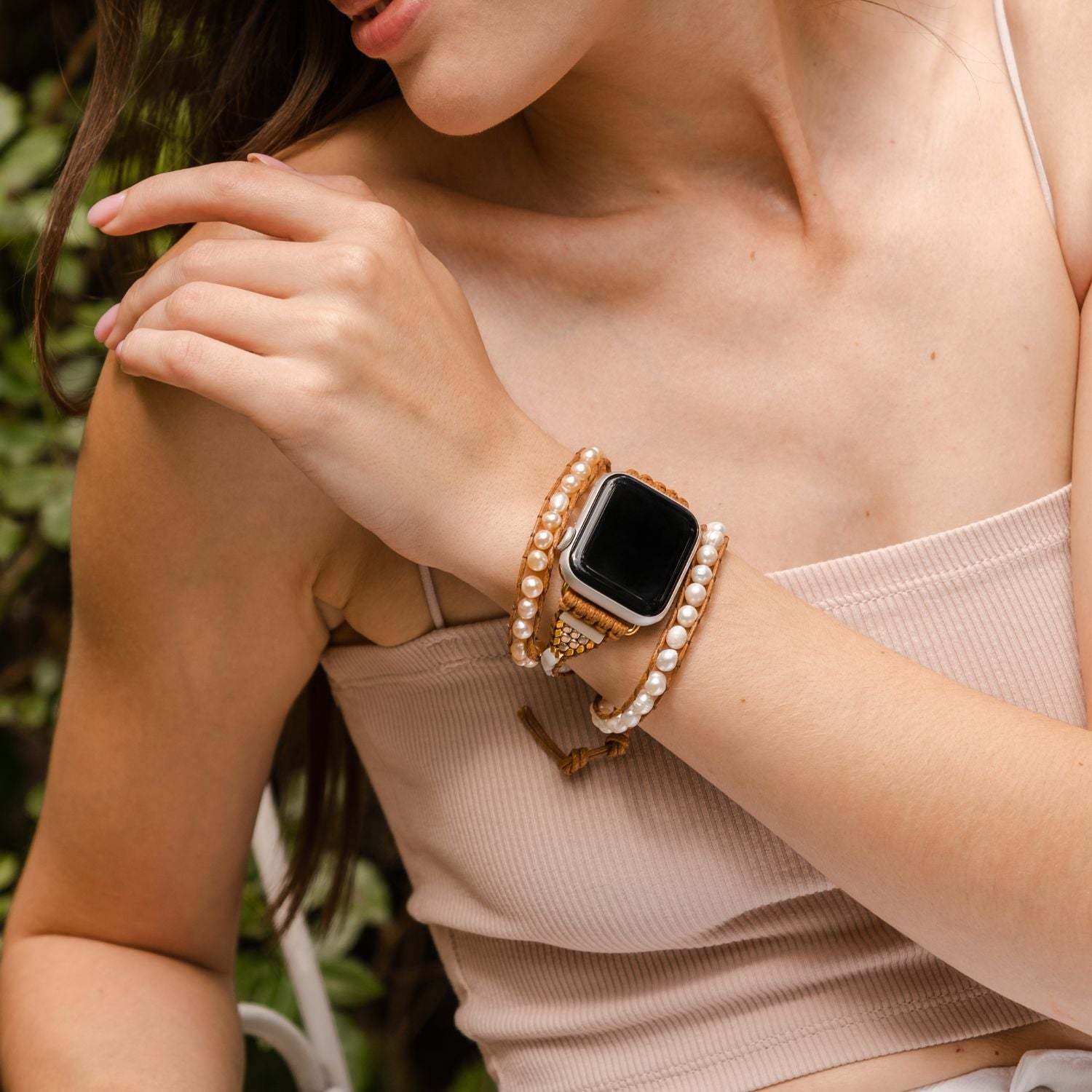 3d37d6b7-846a-419e-8ace-c2e15cb7e6ed.jpg Handmade Pearl Strap For Men And Women - Image 1