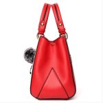 Women Hairball Ornaments Totes Patchwork Handbag Party Purse Ladies Messenger Crossbody Shoulder Bags Women Handbags - Image 3