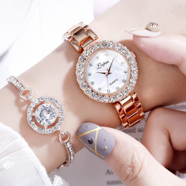 499632816095745.jpg Watches-Set Bangle Clock Bracelet Wrist-Watch Quartz Women Fashion Ladies Brand Luxury - Image 1