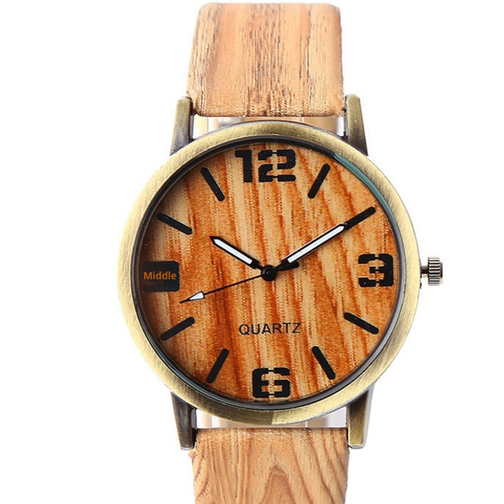 581335d0-9896-4978-8f91-1a3fe079f2c6_fine.jpeg Wood Grain Style Wrist Watch - Image 1