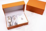 3-piece Rhinestone Watch Set With Bracelet And Necklace - Image 4