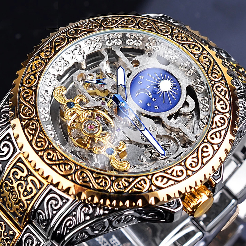 5e64c5b9-b2bc-4b34-8a3d-caae569209a0.jpg Forsining Skeleton Carved Tourbillon Mechanical Watches Luxury Men's Wristwatch - Image 1