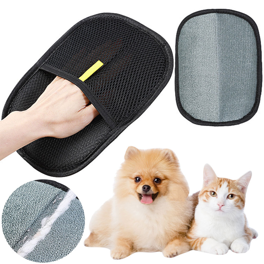 6b2a1028-7824-48d5-ab95-a342d69ec7cc.jpg Pet Hair Remover Mitt Pet Hair Remover Gloves Deshedding Brush Glove For Dog Cat Rabbit With Long Short Curly Hair - Image 1