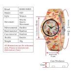 BOBO BIRD O20 Butterfly Print Women Watches All Bamboo Made Quartz Wristwatch for Ladies in Wooden Gift Box - Image 5