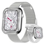 New Square Fashion Women Smart Wristwatch Diamond Waterproof - Image 3